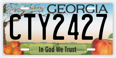 GA license plate CTY2427