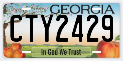 GA license plate CTY2429