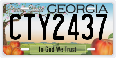 GA license plate CTY2437