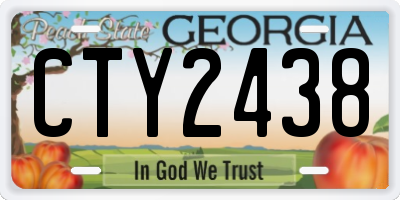 GA license plate CTY2438