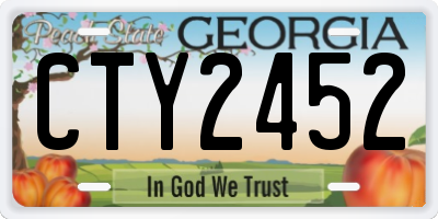 GA license plate CTY2452