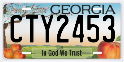 GA license plate CTY2453