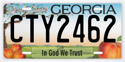 GA license plate CTY2462