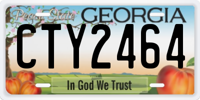 GA license plate CTY2464
