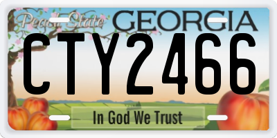 GA license plate CTY2466