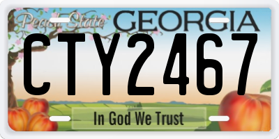 GA license plate CTY2467