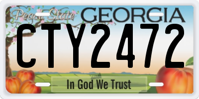 GA license plate CTY2472