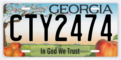 GA license plate CTY2474