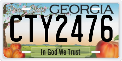 GA license plate CTY2476