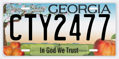 GA license plate CTY2477