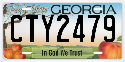 GA license plate CTY2479