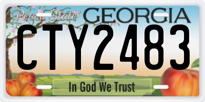 GA license plate CTY2483