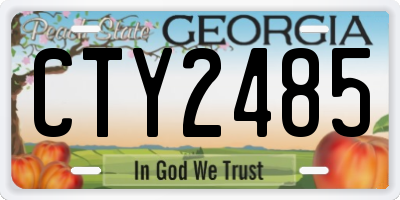 GA license plate CTY2485