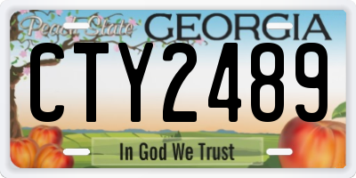 GA license plate CTY2489