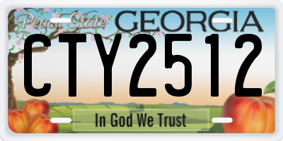 GA license plate CTY2512