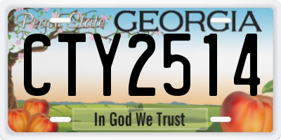 GA license plate CTY2514