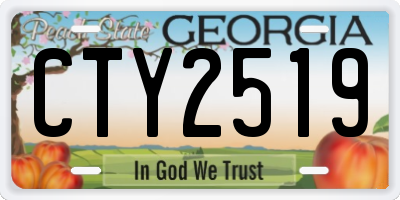 GA license plate CTY2519