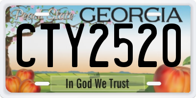 GA license plate CTY2520