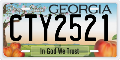 GA license plate CTY2521