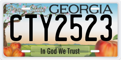 GA license plate CTY2523