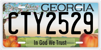 GA license plate CTY2529