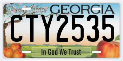 GA license plate CTY2535