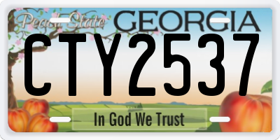 GA license plate CTY2537
