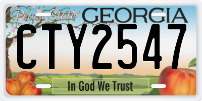 GA license plate CTY2547