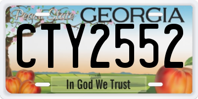 GA license plate CTY2552