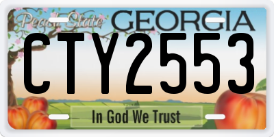 GA license plate CTY2553