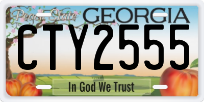 GA license plate CTY2555