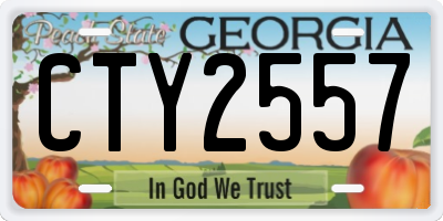 GA license plate CTY2557