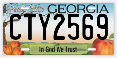 GA license plate CTY2569