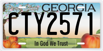 GA license plate CTY2571