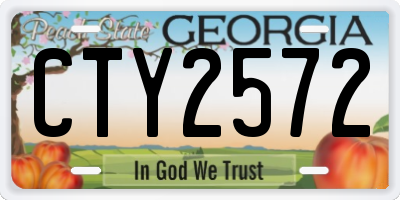 GA license plate CTY2572