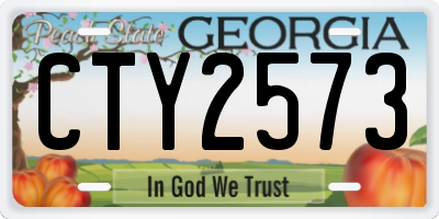 GA license plate CTY2573