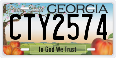 GA license plate CTY2574