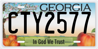 GA license plate CTY2577