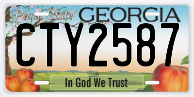 GA license plate CTY2587