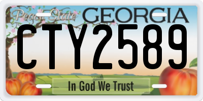 GA license plate CTY2589