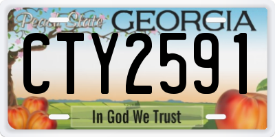 GA license plate CTY2591