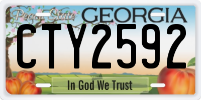 GA license plate CTY2592