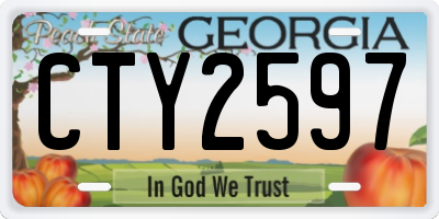 GA license plate CTY2597