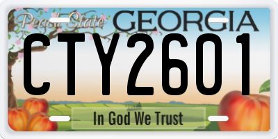 GA license plate CTY2601