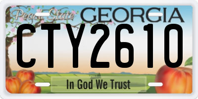 GA license plate CTY2610