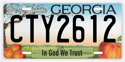 GA license plate CTY2612