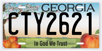 GA license plate CTY2621
