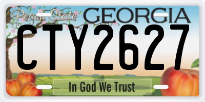 GA license plate CTY2627