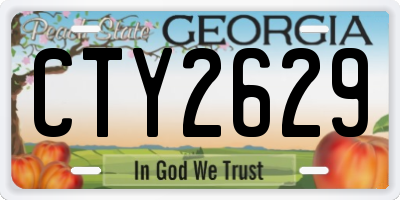 GA license plate CTY2629