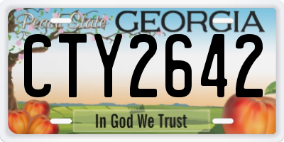 GA license plate CTY2642